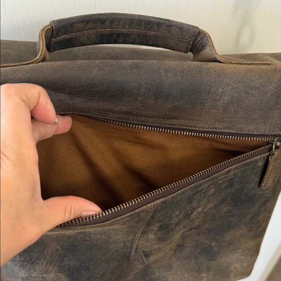 Brown Leather Messenger Bag - Picture 17 of 17